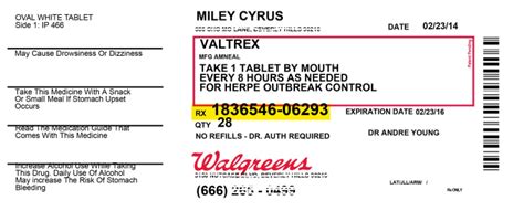 Printable Walgreens Prescription Label Template